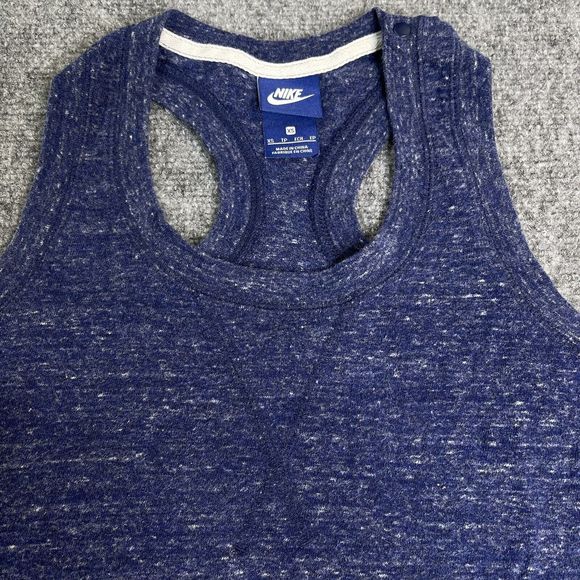 Nike Gym Romper Womens XS Racerback Snap Shoulder Drawstring Waist Blue - Picture 5 of 13